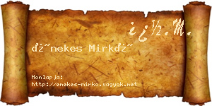 Énekes Mirkó névjegykártya